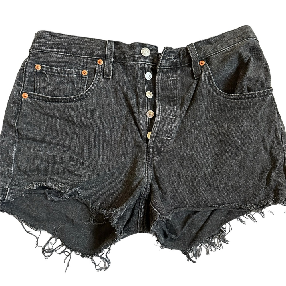 Levi’s 501 Original Fit High Rise Women’s Shorts - Black, Size 30W